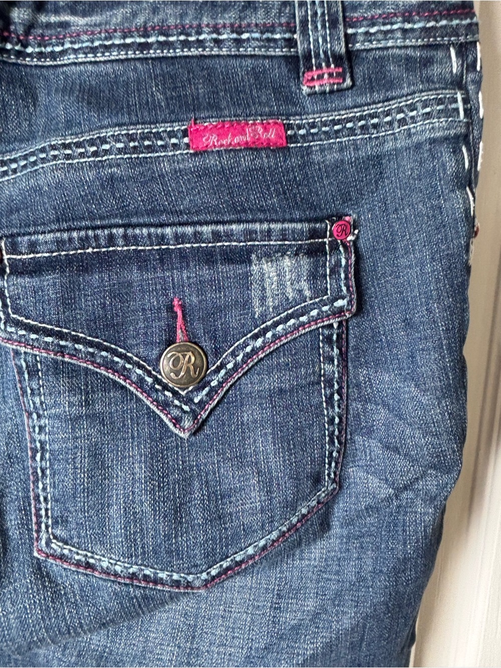 Rock & Roll Cowgirl Jeans Womens 30x34 Blue Low Rise Bootcut